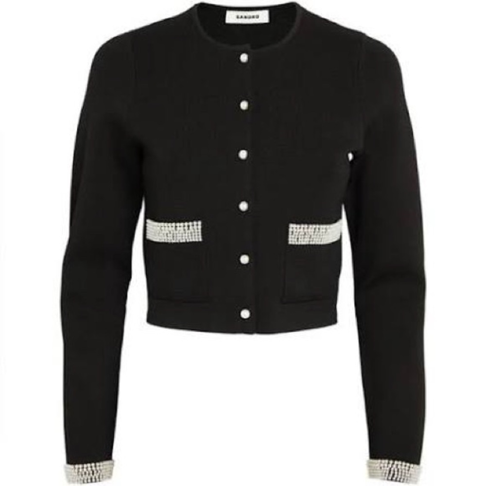 NWT Sandro Namal Embellished Cardigan Small